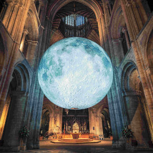 Museum of the Moon by Luke Jerram. Ely Cathedral, UK, 2019. Photo (c) James Billings 