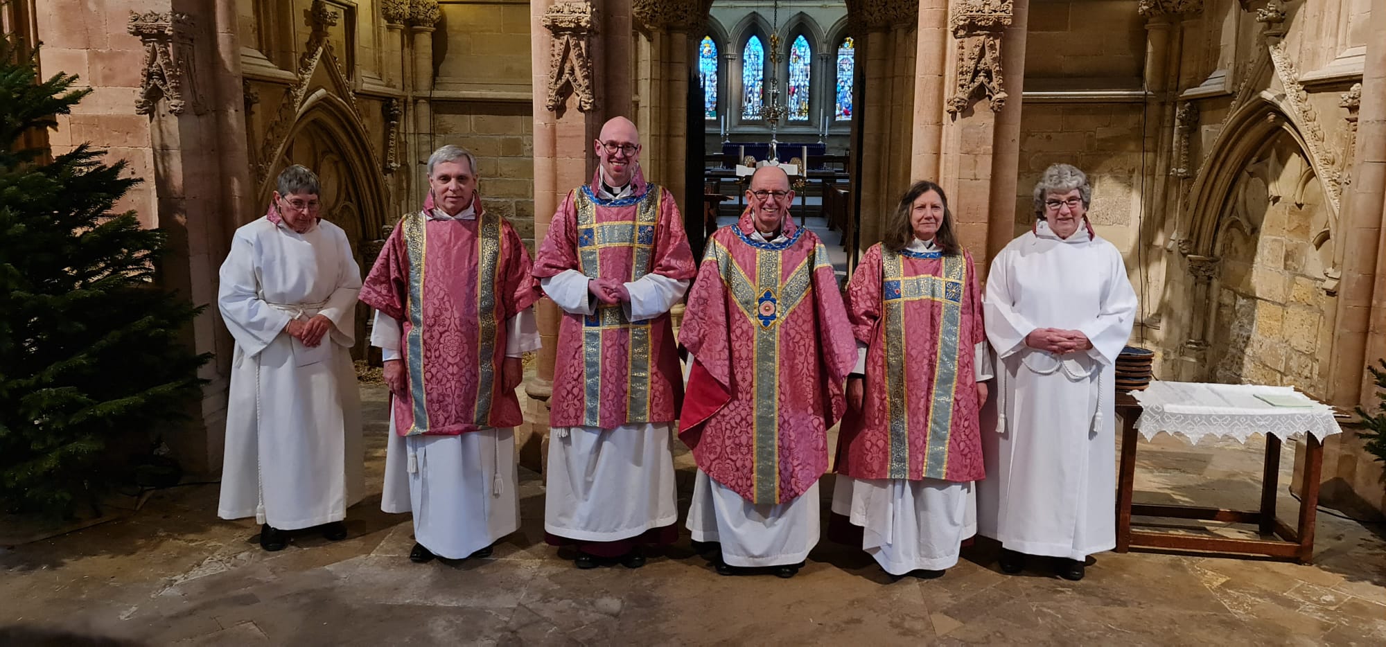 New rose vestments light up Southwell Minster